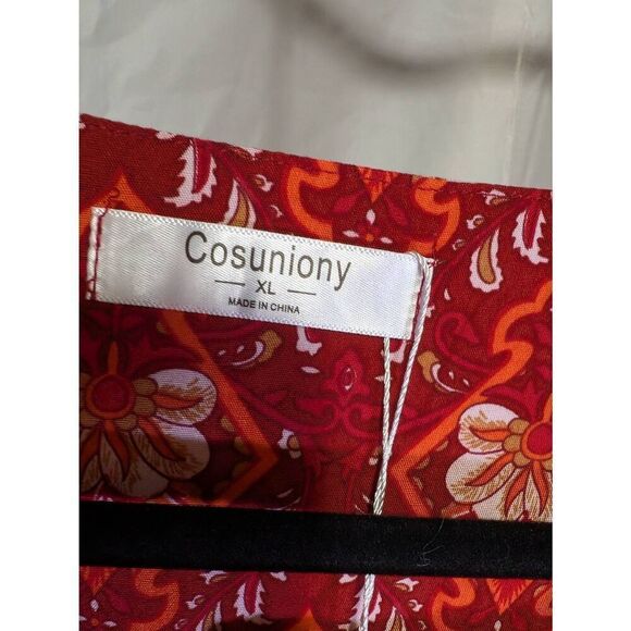 NWT COSUNIONY House Dresses for Women Cotton Short Sleeve Buttons Down Dusters R - Picture 3 of 6